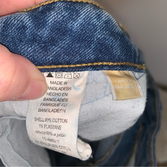 Michael Kors Blue Flare Wide Leg Jeans with Classic Medium Wash 10 - Picture 3 of 8